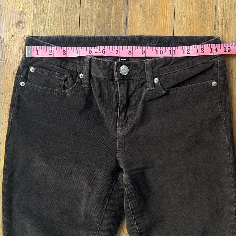 💖5 for $50💖GAP 1969 Súper Skinny Premium DarkGray Corduroy Women's Midrise Pants - Picture 8 of 14
